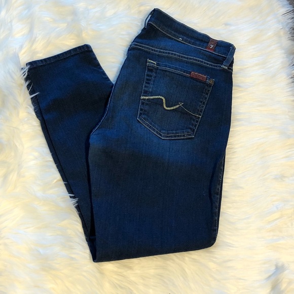 7 For All Mankind Denim - 5[7ForAllMankind] Medium blue cropped Gwenevere